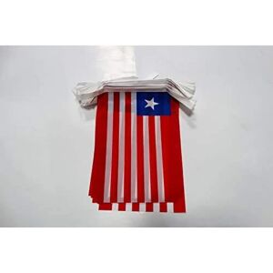 Az Flag - Guirlande Liberia 6m - 20 drapeaux Liberia 21x15 cm - 6 m - guirlande de drapeaux - Publicité Az Flag - Guirlande Liberia 6m - 20 drapeaux Liberia 21x15 cm - 6 m - guirlande de drapeaux - Publicité