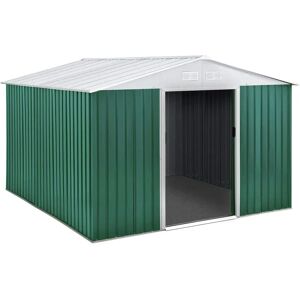Casetta da giardino in metallo Rosas - 7,06 m², Verde e Bianco - Spazio di stoccaggio Casetta da giardino in metallo Rosas - 7,06 m², Verde e Bianco - Spazio di stoccaggio