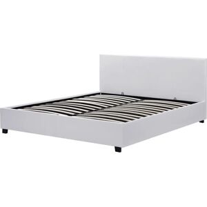 Habitat et Jardin Lit double en PVC blanc avec rangement - Lit Habitat et Jardin Lit double en PVC blanc avec rangement - Lit