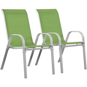 Chaises de Jardin Phoenix Córdoba - Textilène Vert - Structure Blanche - Publicité Chaises de Jardin Phoenix Córdoba - Textilène Vert - Structure Blanche - Publicité