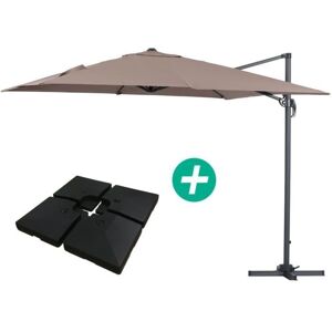 Habitat Et Jardin - Parasole Quadrato Alluminio Sun 3 - 3x3m - Marrone Habitat Et Jardin - Parasole Quadrato Alluminio Sun 3 - 3x3m - Marrone