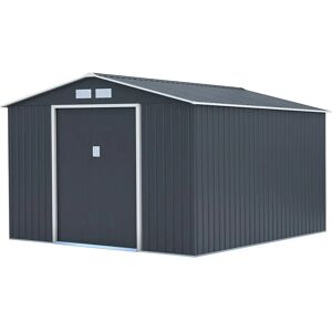 Habitat et Jardin Vegas Abri de Jardin en Métal - 8,83 m² - Gris - Rangement de jardin - Publicité Habitat et Jardin Vegas Abri de Jardin en Métal - 8,83 m² - Gris - Rangement de jardin - Publicité