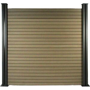 Habitat et jardin Recinzione in legno composito - 6 pannelli, Terracotta - 160cm Habitat et jardin Recinzione in legno composito - 6 pannelli, Terracotta - 160cm