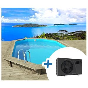 Habitat Et Jardin - Piscina de madera 'Havana' 7.57x4.07m - Bomba de calor 5 kW Habitat Et Jardin - Piscina de madera 'Havana' 7.57x4.07m - Bomba de calor 5 kW