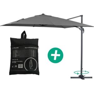 Habitat Et Jardin Alu Sun 3 3x3m Szary - Parasol z pokrowcem Habitat Et Jardin Alu Sun 3 3x3m Szary - Parasol z pokrowcem
