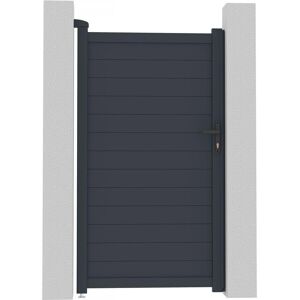 Habitat et Jardin Aluminium Tuinpoort - Modern Grijs - 101,2x180,9cm Habitat et Jardin Aluminium Tuinpoort - Modern Grijs - 101,2x180,9cm