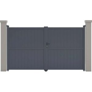 Habitat et Jardin Maurice Aluminium Tuinpoort - 299,5x155,9 cm - Grijs Habitat et Jardin Maurice Aluminium Tuinpoort - 299,5x155,9 cm - Grijs