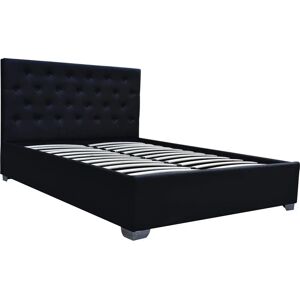 Habitat et Jardin Lit double Tino noir avec rangement - Lit - Publicité Habitat et Jardin Lit double Tino noir avec rangement - Lit - Publicité