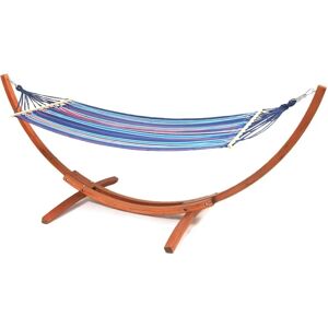 Hamac en Bois et Coton Dallas - 3m Bleu - Publicité Hamac en Bois et Coton Dallas - 3m Bleu - Publicité