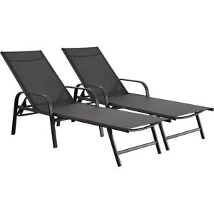 Habitat et Jardin - Leżak ze stali - Szary - Nowoczesny design - Leżak Habitat et Jardin - Leżak ze stali - Szary - Nowoczesny design - Leżak