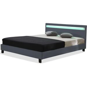 HABITAT ET JARDIN HABITAT ET JARDIN GRIS LIT LED - 140x190 cm - Publicité HABITAT ET JARDIN HABITAT ET JARDIN GRIS LIT LED - 140x190 cm - Publicité