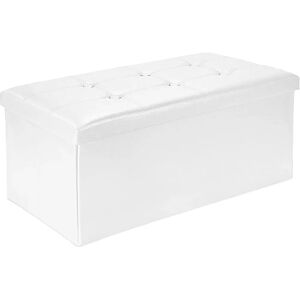 Todeco Ottoman de Rangement - 76x38x38 - Cuir Synthétique Todeco Ottoman de Rangement - 76x38x38 - Cuir Synthétique