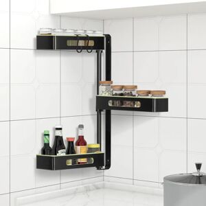 Étagère Murale TODECO pour Salle de Bain - Organisateur à 3 Niveaux Ajustable Étagère Murale TODECO pour Salle de Bain - Organisateur à 3 Niveaux Ajustable