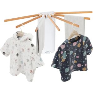 Todeco Sèche-Linge Pliable Murale - Rack en Bois pour Intérieur & Extérieur - Publicité Todeco Sèche-Linge Pliable Murale - Rack en Bois pour Intérieur & Extérieur - Publicité