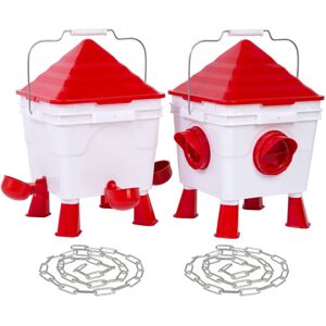 Ensemble de Distributeur de Nourriture et d'Eau pour Poulets Todeco - 6kg - Automatique & Anti-gaspillage - Publicité Ensemble de Distributeur de Nourriture et d'Eau pour Poulets Todeco - 6kg - Automatique & Anti-gaspillage - Publicité