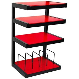Étagère Hi-Fi Norstone Esse Noir/Rouge - Rangement Vinyles - Publicité Étagère Hi-Fi Norstone Esse Noir/Rouge - Rangement Vinyles - Publicité