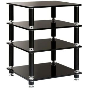 Norstone STABBL HIFI Zwart Satijn - Hi-Fi Meubel Norstone STABBL HIFI Zwart Satijn - Hi-Fi Meubel