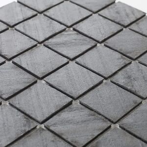 U-TILE Mosaïque en pierre naturelle 30x30cm - carreau 5x5cm, noir graphite - Publicité U-TILE Mosaïque en pierre naturelle 30x30cm - carreau 5x5cm, noir graphite - Publicité