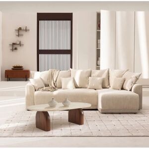 Drawer Lipali - Table basse - Effet travertin - Pieds en bois - Beige - Publicité Drawer Lipali - Table basse - Effet travertin - Pieds en bois - Beige - Publicité