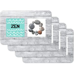 Venilia Zen 4-Piece Food-Grade Polypropylene Placemat Set Venilia Zen 4-Piece Food-Grade Polypropylene Placemat Set