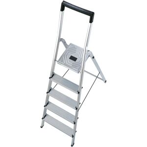 Escalera de tijera de aluminio Hailo L40 - 3,10m, 5 peldaños, Azul Escalera de tijera de aluminio Hailo L40 - 3,10m, 5 peldaños, Azul