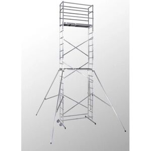 Échafaudage Mobile en Aluminium 7m Hailo - Hauteur de Sécurité - Publicité Échafaudage Mobile en Aluminium 7m Hailo - Hauteur de Sécurité - Publicité