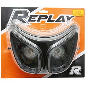 Phare Replay RR8 - Noir, LEDs blanches, Derbi Senda Phare Replay RR8 - Noir, LEDs blanches, Derbi Senda
