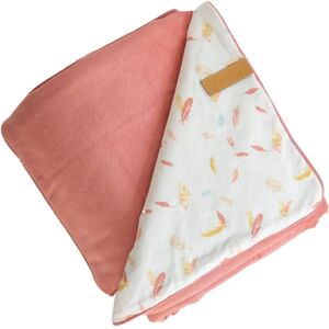 Couverture Réversible Rose Domiva - 75x100cm - Confort et Style Couverture Réversible Rose Domiva - 75x100cm - Confort et Style