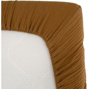 DOMIVA - Karamel 70x140cm Ademend Katoenen Fitted Sheet DOMIVA - Karamel 70x140cm Ademend Katoenen Fitted Sheet