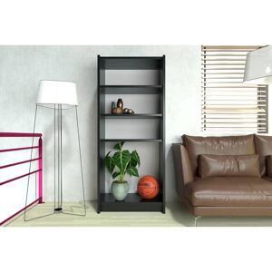 ABC Meubles Schwarzes Holzregal - Verstellbare Regale - Umweltfreundlich ABC Meubles Schwarzes Holzregal - Verstellbare Regale - Umweltfreundlich