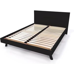 ABC MEUBLES Skandinavisches Bett Viking 2-Sitzer Schwarz - Bett ABC MEUBLES Skandinavisches Bett Viking 2-Sitzer Schwarz - Bett