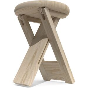 ABC MEUBLES Sgabello Vintage Pieghevole in Legno - Legno Grezzo ABC MEUBLES Sgabello Vintage Pieghevole in Legno - Legno Grezzo