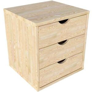 ABC MEUBLES Comò in legno 3 cassetti - Soluzione di stoccaggio durevole ed ecologica ABC MEUBLES Comò in legno 3 cassetti - Soluzione di stoccaggio durevole ed ecologica