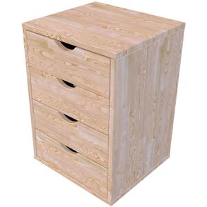 ABC MEUBLES Mobile con 4 Cassetti in Legno Massiccio - Resistente & Ecologico ABC MEUBLES Mobile con 4 Cassetti in Legno Massiccio - Resistente & Ecologico
