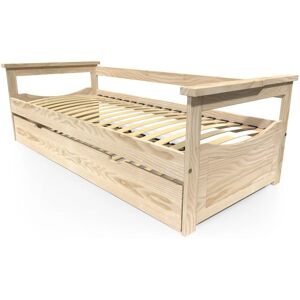 ABC MEUBLES Letto Estraibile Topaze - Versatile, Pino Massiccio, 80x200 ABC MEUBLES Letto Estraibile Topaze - Versatile, Pino Massiccio, 80x200