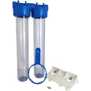 Boîtier de Filtre Eau Double 20" Insert en Laiton - Traitement de l'Eau - Publicité Boîtier de Filtre Eau Double 20" Insert en Laiton - Traitement de l'Eau - Publicité