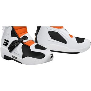Bottes de Motocross Shot Race 6 - Unisexe Blanc/Orange - Publicité Bottes de Motocross Shot Race 6 - Unisexe Blanc/Orange - Publicité