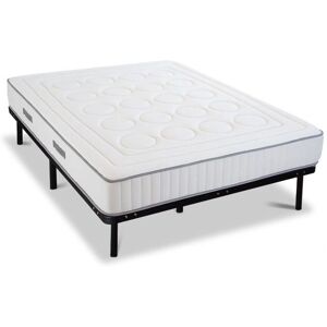 Olympe Cristal 140x190cm Matelas & Sommier - Mémoire de forme, Blanc - Publicité Olympe Cristal 140x190cm Matelas & Sommier - Mémoire de forme, Blanc - Publicité