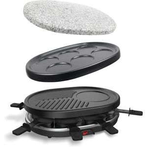 DOMAIER - Zestaw raclette 3 w 1 - Grill elektryczny - Czarny DOMAIER - Zestaw raclette 3 w 1 - Grill elektryczny - Czarny