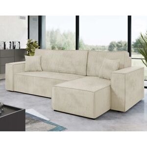 Bestmobilier Cezanne Canapé d'angle Beige - 4 places - Publicité Bestmobilier Cezanne Canapé d'angle Beige - 4 places - Publicité