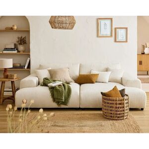 Canapé Lisa Design Garance Velours Beige 3 Places - Salon - Publicité Canapé Lisa Design Garance Velours Beige 3 Places - Salon - Publicité