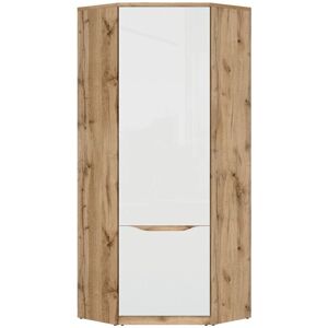 Petits-meubles Armario Esquina June - 1 Puerta, Madera y Blanco Petits-meubles Armario Esquina June - 1 Puerta, Madera y Blanco