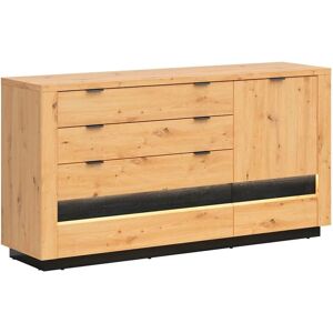 PETITS-MEUBLES Buffet de Roble Negro con LED - Buffet PETITS-MEUBLES Buffet de Roble Negro con LED - Buffet