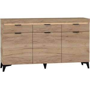 PETITS-MEUBLES Ruben Buffet - 3 puertas, 3 cajones, LED - Tipo Buffet PETITS-MEUBLES Ruben Buffet - 3 puertas, 3 cajones, LED - Tipo Buffet