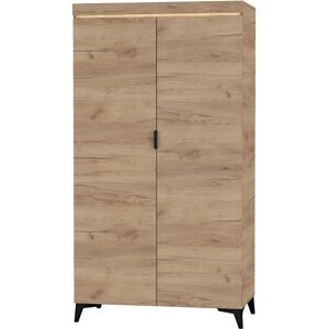 PETITS-MEUBLES Armario Ruben - 2 puertas con LED - Madera efecto roble PETITS-MEUBLES Armario Ruben - 2 puertas con LED - Madera efecto roble