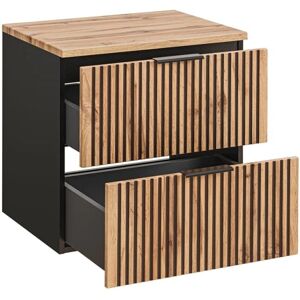 PETITS-MEUBLES Gaia Mueble de baño 60cm - Madera y Negro PETITS-MEUBLES Gaia Mueble de baño 60cm - Madera y Negro