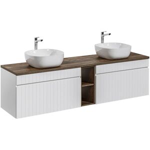 PETITS-MEUBLES Zelie Mueble de lavabo doble - 180cm, 2 nichos PETITS-MEUBLES Zelie Mueble de lavabo doble - 180cm, 2 nichos