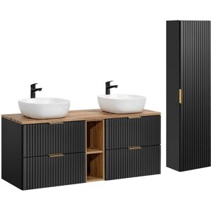 PETITS-MEUBLES Conjunto de lavabo doble 140cm - Mueble de baño PETITS-MEUBLES Conjunto de lavabo doble 140cm - Mueble de baño