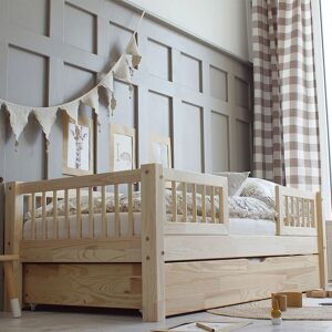 Petits-meubles - Cama 90x190 con base de lamas y cajón - Cama Petits-meubles - Cama 90x190 con base de lamas y cajón - Cama