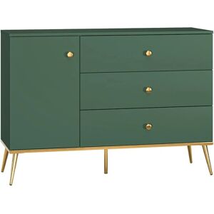 PETITS-MEUBLES Thalia Verde Buffet - Aparador con 1 puerta y 3 cajones PETITS-MEUBLES Thalia Verde Buffet - Aparador con 1 puerta y 3 cajones